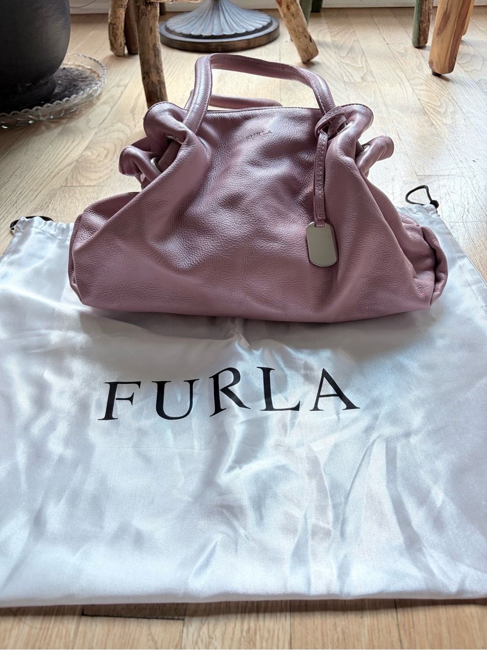 Furla lilac Leather Shoulder Bag